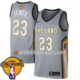 NBA Cleveland Cavaliers Trikot LeBron James 23 2018 Finals Patch Nike Grün Swingman - Herren